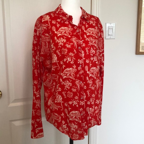 Scotch & Soda Tops - Scotch & Soda red pattern button down